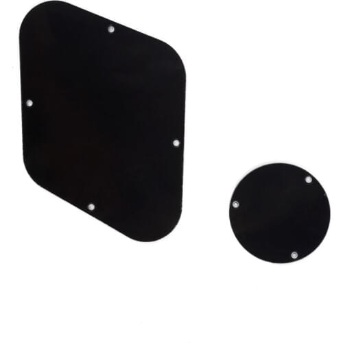 Musiclily LP Backplate and Switch Cover Set for Gibson Les Paul Guitar, 3Ply Black