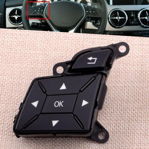 Car Left Steering Wheel Control Menu Switch Button 6 Pin A2185400162 Fit for Mercedes C E GLK Class W204 X204 W212 2014