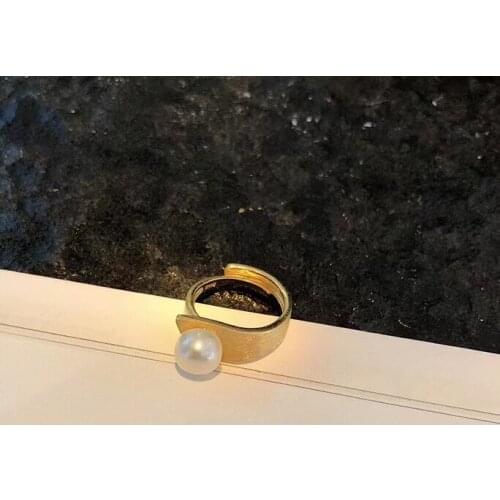 Trendy 925 Sterling Silver Adjustable Ring Finger Ring Base Settings Findings Jewelry Parts Fittings Accessories for Pearls