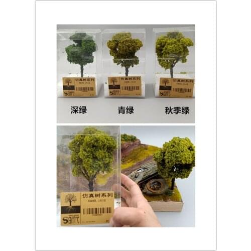 Model building simulation tree plants military sand table model train scene DIY materials micro landscape decoration
