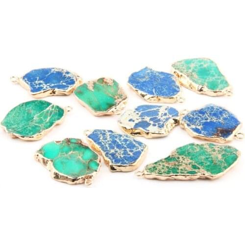 Natural Stone slice Irregular Stone Pendants mperial Stone for Jewelry Making DIY Necklaces Reiki Healing Jewellery Gift