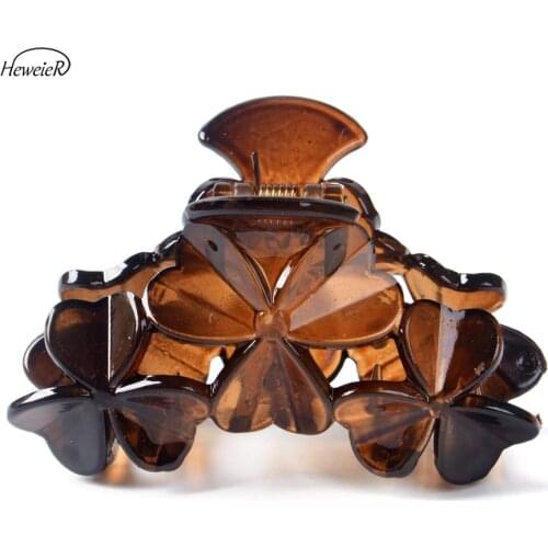 New Plastic Hair Clip Flower Claw Clamp Grip Hairpin Crab Women Accessories