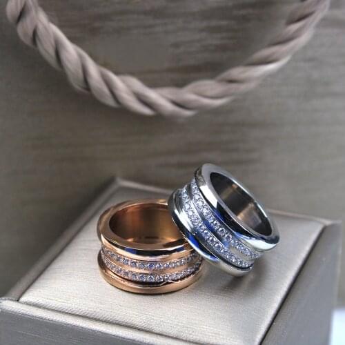 Original 925 sterling silver spring ceramic ring for women with rose gold couple rings wedding gift classic high quality jewelry