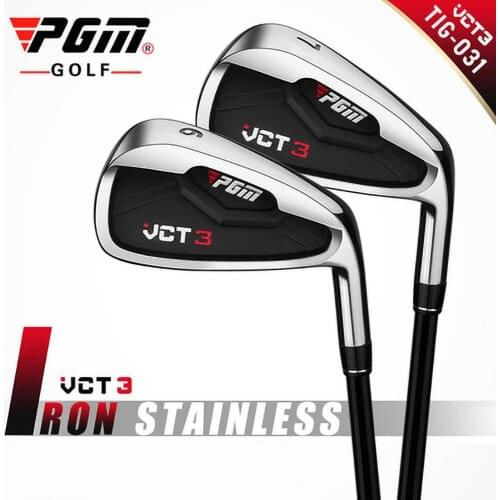 PGM Golf Clubs Black Mens Size 7 Irons Golf Stainless Irons Steel Head Ultra-Low Center Of Gravity Design Upgraded Carbon Fiber