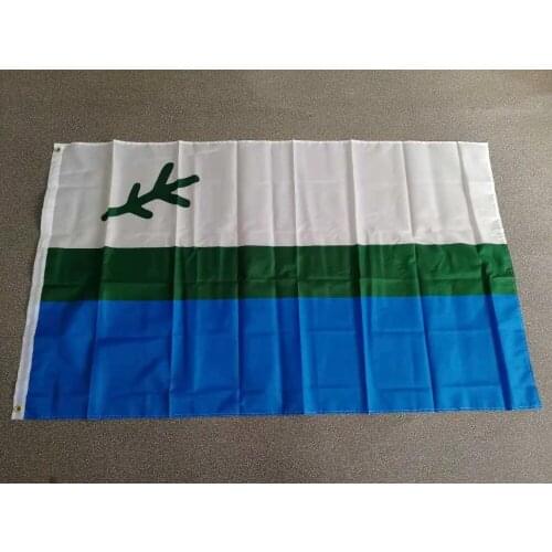 Hanging 90x150cm field party per fess Flag of Labrador