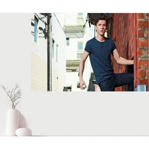 Custom Canvas Wall Decor Tom Holland Colorful Poster Cloth Wall Silk Fabric Posters And prints Home Decor Painting