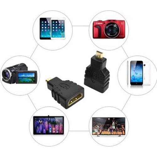 Gold Plated HD Extension Adapter Connector HDMI to Micro HDMI + HDMI to Mini Converter for Video TV for HDTV 1080P