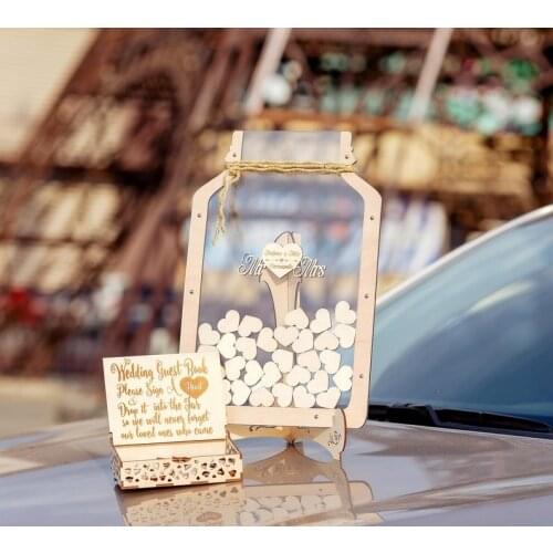 Transparent MASON JAR GUESTBOOK, Transparent Wedding Guest Book, Mason Jar, Guest Book, Wedding Guestbook, Clear Mason Jar Weddi