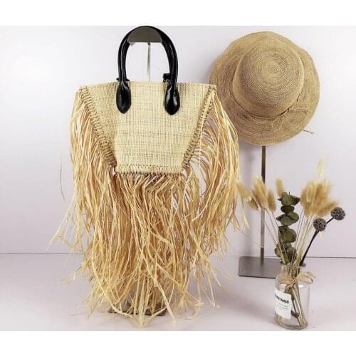 Lafite Grass Tassel Hand-held Straddle Straw Bag Holiday Bag Purses and Handbags Luxury Designer
