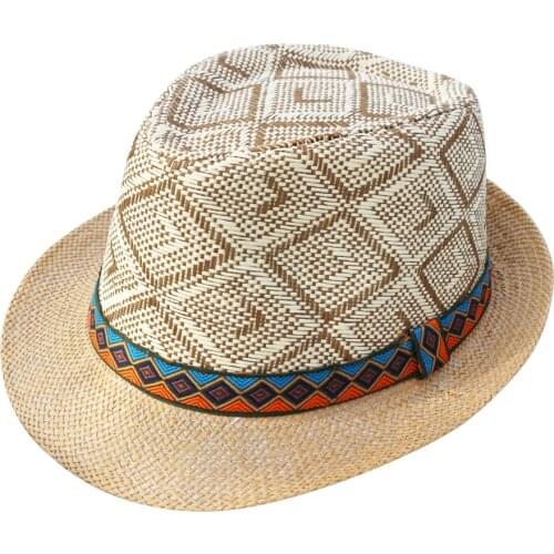LNPBD Hot 2018 Summer Women Men Straw Sun Hat Elegant Queen Homburg Gentleman Hat Beach Cap Panama Hat