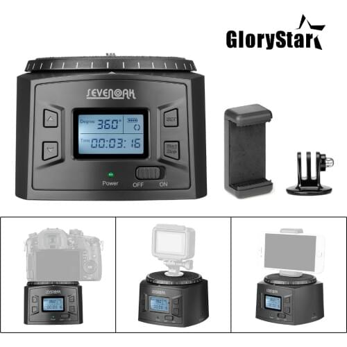 GloryStar Sk-ebh2000 Electronic Pro Ball Head Panoramic Head Timelapse Tripod For Iphone Action Camera Dslr Camera Camcorder