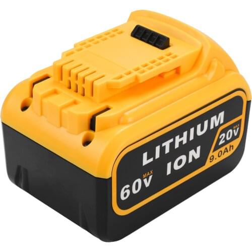 9000mAh For DeWalt 20V 60V 9.0Ah DCB606 Replacement Li-ion Battery for DeWalt MAX XR 20V/60Vpower tool
