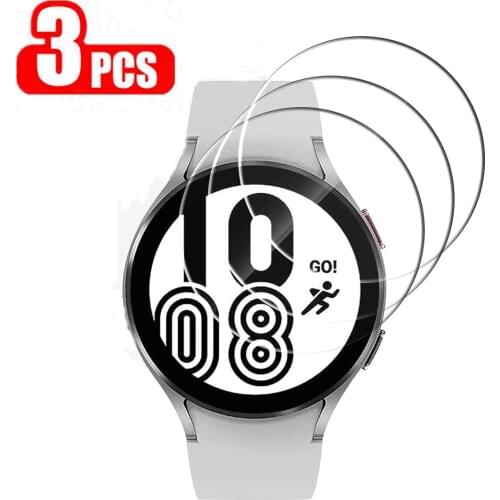 3Pcs Tempered Glass Film For Samsung Galaxy Watch 4 40mm 44mm Watch4 Classic 42mm 46mm HD Clear Full Screen Protector Film