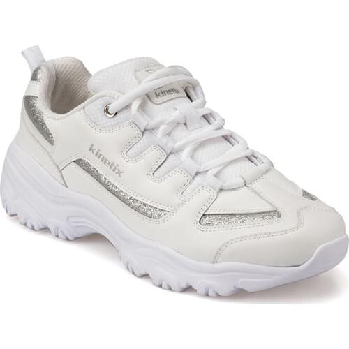 Womens Casual Sports Shoes-Kinetix-Walking-Casual-White/Gumus
