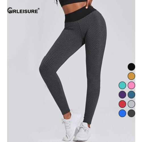 CHRLEISURE Women Yoga Pants Sports Leggings Stretchy Gym Exercise Leggings High Waist Seamless Push Up Quick Drying Leggings