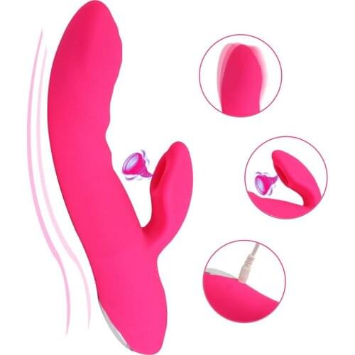 Women AV Rabbit Dildo Vibrator Wand Vacuum Stimulator 7 Modes Sucking 12 Modes Vibration Clitoral Sucking Vibrator Nipple Sucker