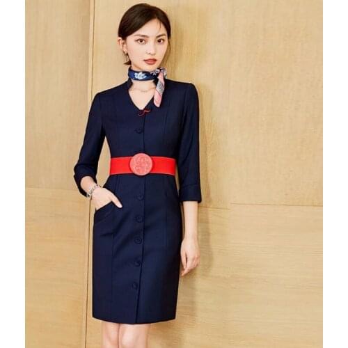 2021 Fashion Ol Styles Dressses Elegant Women Summer Fall Dress For Women Business Work Wear Professional Office Vestidos AA5695