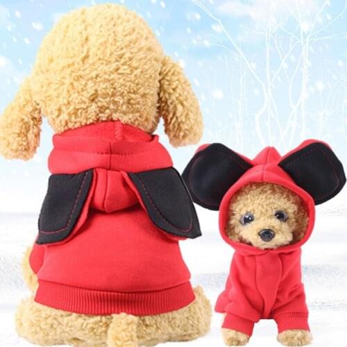 Dog Winter Warm Clothes Cute Pet Dog Hoodies Coat for Small Medium Large Dogs Pet Chihuahua Pug Sweatshirts Dog Apparel
