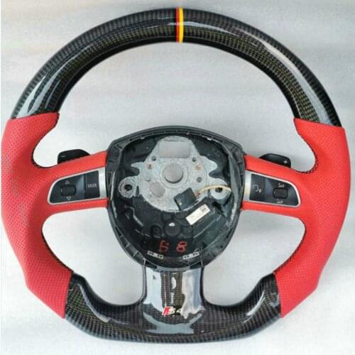 100% Real Carbon Fiber Car Steering Wheel For Audi S3 S4 S5 S6
