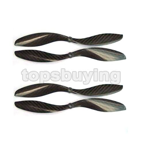 2 Pairs 1047 10X4.5 Carbon Fiber Propeller CW/CCW for QuadCoptor