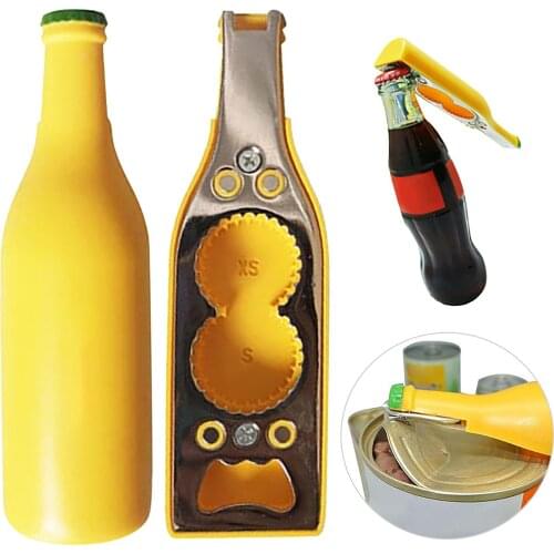 2 In 1 Bottle Openers Multi-Function Easy Jar Can Opener Kit Kitchen Bottle Can Lid Gripper With Silicone Handle