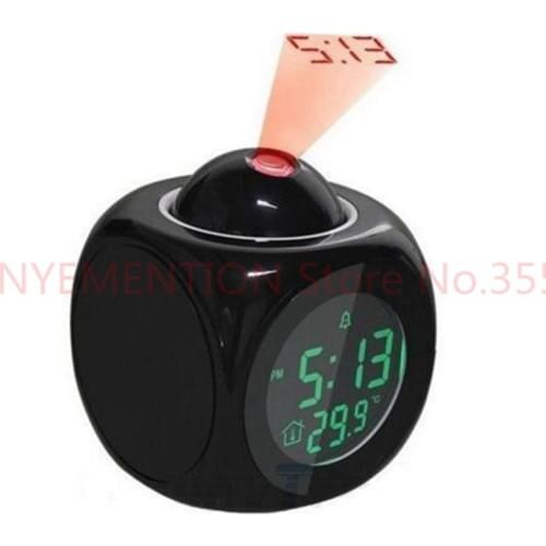 20pcs/lot! 2018 Digital LED Projection Clock Night Light Alarm Clock