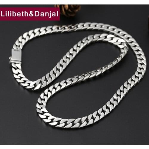 2019 Women Men 8mm Thick Choker Necklace 100% 925 Sterling silver Smooth Chain Pendant Necklace Long Fashion Fine Jewelry N47