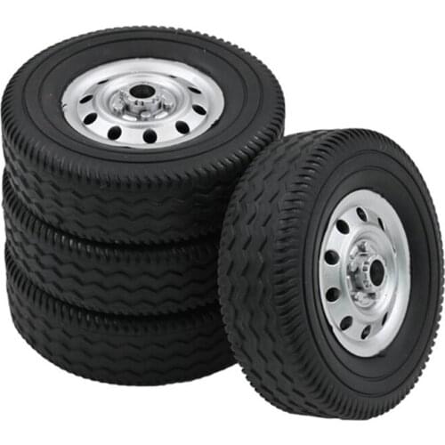 4pcs/set Upgrade Wheel Rim Tires Replacement Rubber Tires for WPL D12 RC Car Parts