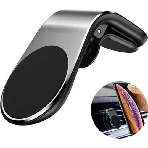 Promotion! Magnetic Car Phone Holder L Shape Air Vent Mount Stand in Car Magnet GPS Mobile Phone Holder