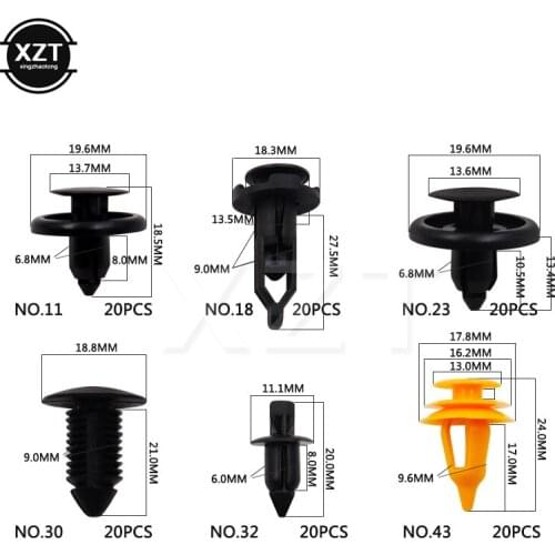120PCS Car Fastener And tool for Toyota Camry Corolla Reiz Auto Bumper Fender Bumper Cover Door Retainer rivet Clip