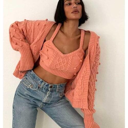 Boho Inspired Button-Down Cardigan long sleeve pom poms throughout knit sweater cardigan for women sexy warm cardigan winter