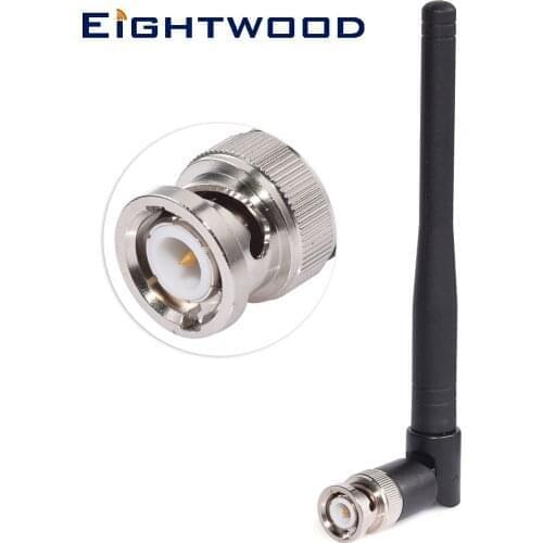 Eightwood Ham Radio 433Mhz Omni Antenna Aerial 3 dBi tilt-and-swivel BNC Plug Male for Alarm,ISM,Remote Control,Security System