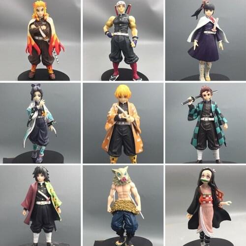16CM Anime Demon Slayer figures Kamado Tanjirou Action Figures Agatsuma Zenitsu Nezuko Warrior Kimetsu no Yaiba Model Toys Gifts