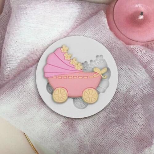 Stroller Silicone Mold Epoxy Mold Cake Decoration Fondant DIY Chocolate Clay Biscuit Baking Mold