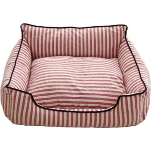 Pet Bed Fashion Soft Dog beds Kennel removable and washable classic striped cat mats house nest Puppy supplies for Teddy
