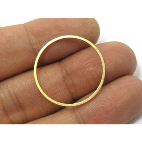 100pcs Brass charms 25x1mm Round circle earrings charms Geometric Raw brass findings -100pcs R160