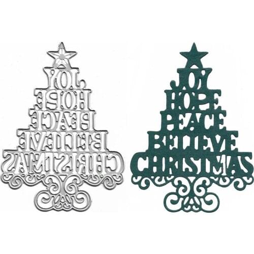Christmas Tree Metal Cutting Dies Scrapbooking DIY Album Paper Cards Making Decorative Crafts Embossing Folder Etched Die Cuts