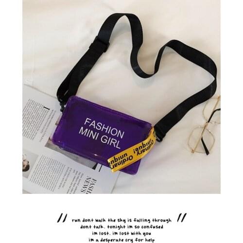 Trendy New Women Jelly Bag Shoulder Bag Female Clear Mini Phone Messenger Bag Transparent Girls Crossbody Handbag