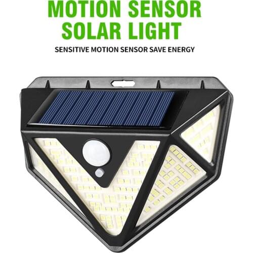 166 LED Solar Light PIR Motion Sensor Wall Light 3 Modes Sunlight Outdoor Solar Lighting Waterproof Security Lamp for Garden
