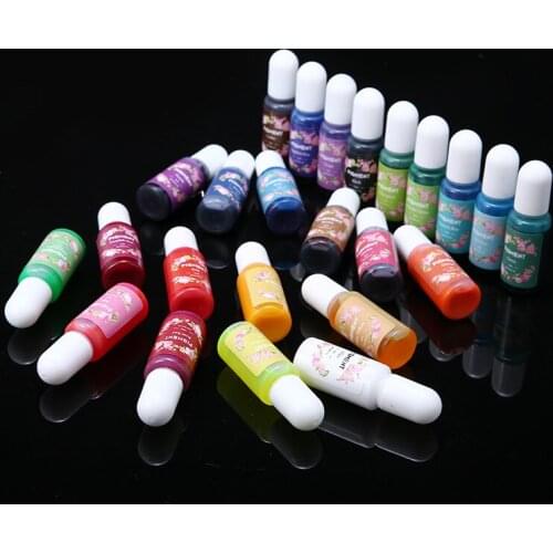 New Arrival 10ml 24 Colors Epoxy UV Resin Coloring Dye Art Colorant Pigment High Quality DIY Craft Soap Dyes