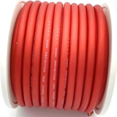 Car Stability Standard OFC Pure Copper Wire Car Audio Power Cord 10GA 8GA 6GA 4GA 0GA Cable Length One Meter Oxygen-free Copper