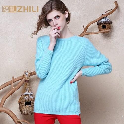 2017 Autumn Winter Pure Cashmere slash meck Pullover Women thickening Yarn Knitted Casual Sweater High-Quality Clothing