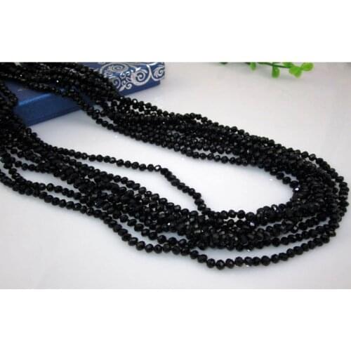 Black Crystal Necklace European Style Multi Layer Necklace Fashion Choker Crystal Jewelry For Women Free Shipping