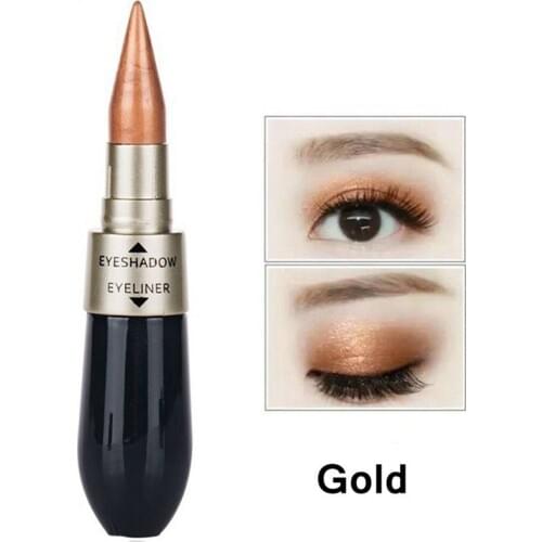Eyeliner Eyeshadow 2 in 1 Makeup Eyeliner Eyeshadow 2 in 1 Eye Makeup Pencil Metallic Shimmer 6 Colors Waterproof Makeup Tool