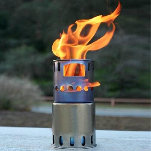 TOAKS Portable Wood Stove Firewoods Furnace Outdoor Stove Cooking Burner Lightweight Titanium Picnic Camping Wood Stove