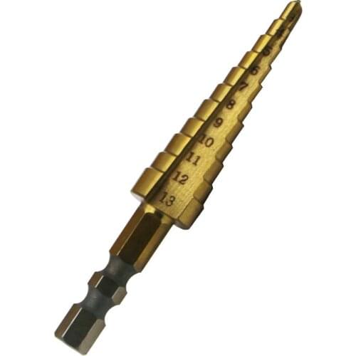 Professional Woodworking Tools Step Drill Bit Hole Cutter HSS Hex Shank Pagoda Metal Steel Cut Tool for Sheet Metal 3-13mm