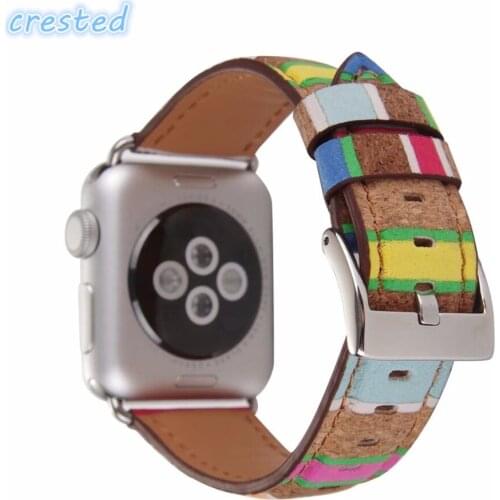 Genuine leather strap for apple watch band 42mm 38mm Accessories Vintage Style bracelet iwatch serie 3 4 5 se 6 band 44mm 40mm