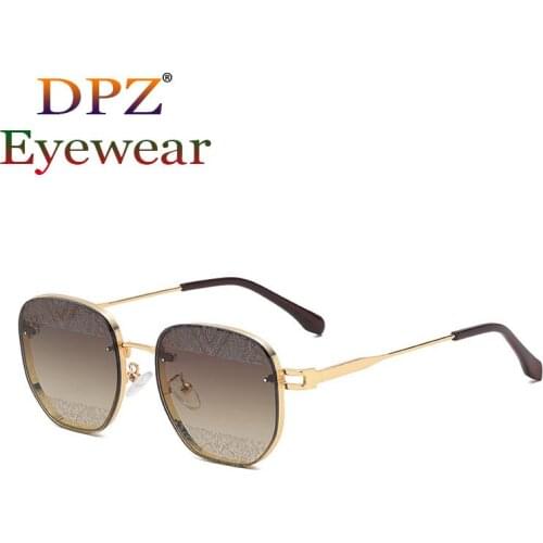 New Luxury Trend Lens Personality Pattern Aviation Sunglasses Retro Men Women Hip-hop Brand Design Sunglasses Oculos De Sol 315