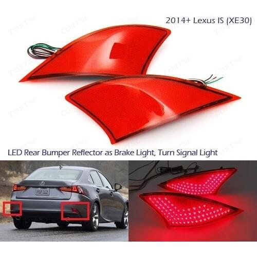 LED Rear Bumper Reflector Brake Light Rear Fog Reverse Tail Lamp for Lexus IS250 IS300 IS350 XE30 2013 2014 2015 2016