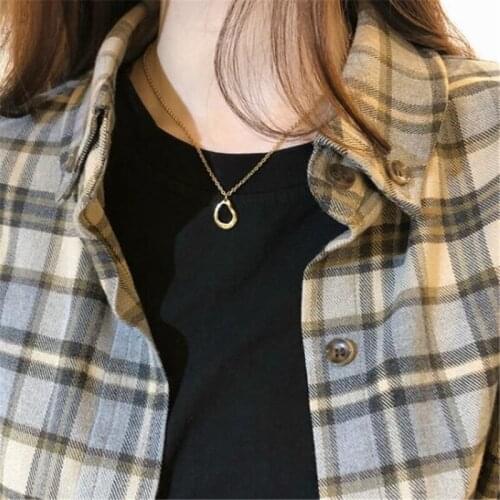 Creative Geometric Irregular Pendant Necklace Womens Party Gold Clavicle Chain Necklace Korean Style Fashion Female Jewelry